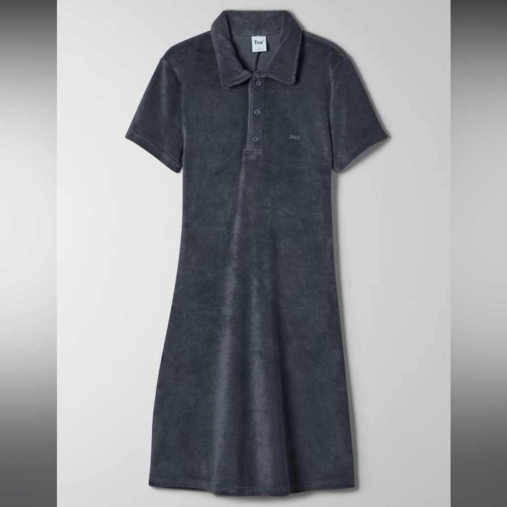 Aritzia Tna Crest Terry Polo Dress Yale Tennis Mini D… Gem